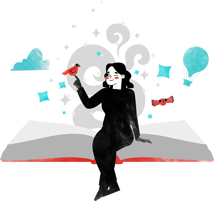 ilustracion 1 chicassentadalibro